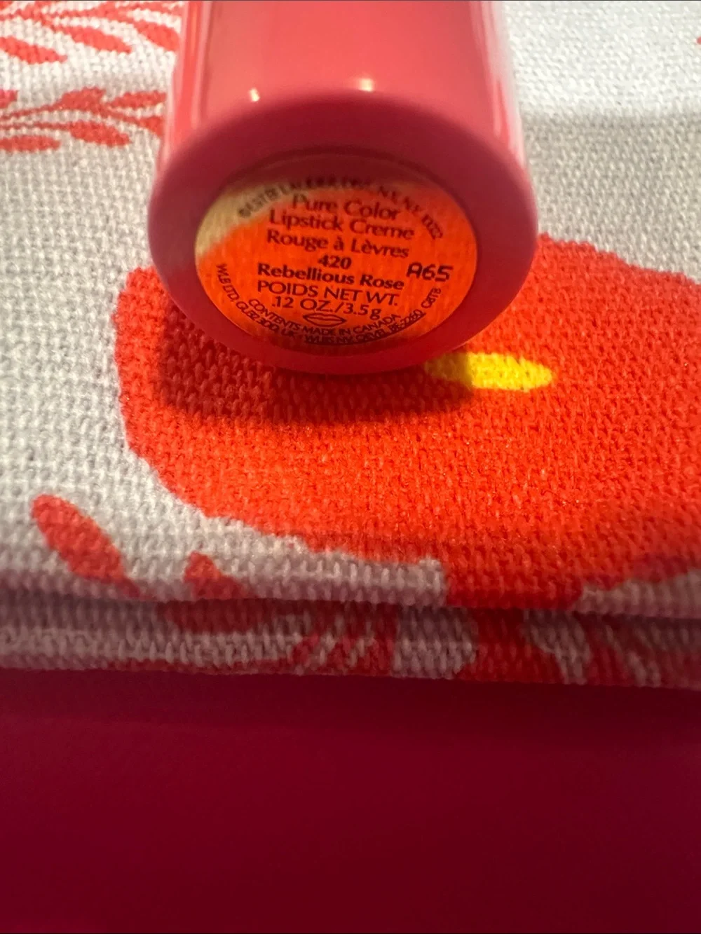 Estee Lauder Lipstick & Skincare Set in Bright Pink and Gold Accents
